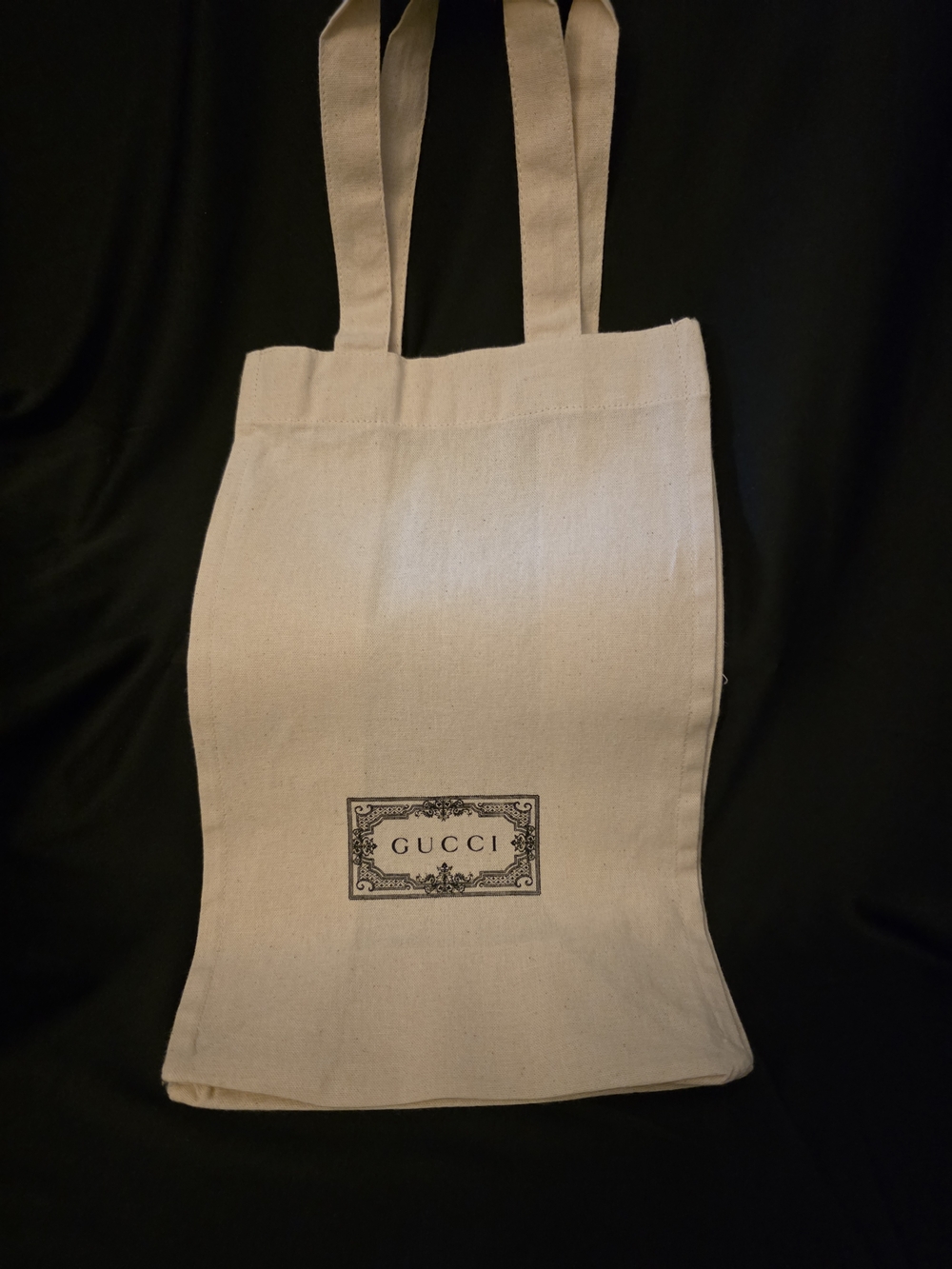 Gucci Beige Canvas Mini Tote with Printed Logo